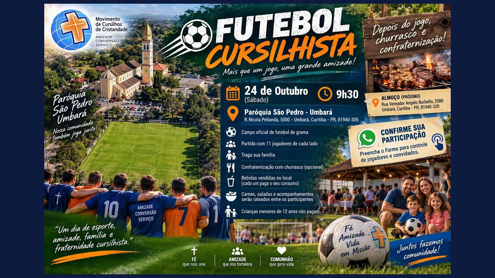 Grande Torneio de Futebol Cursilhista em Umbará - 24 de Outubro