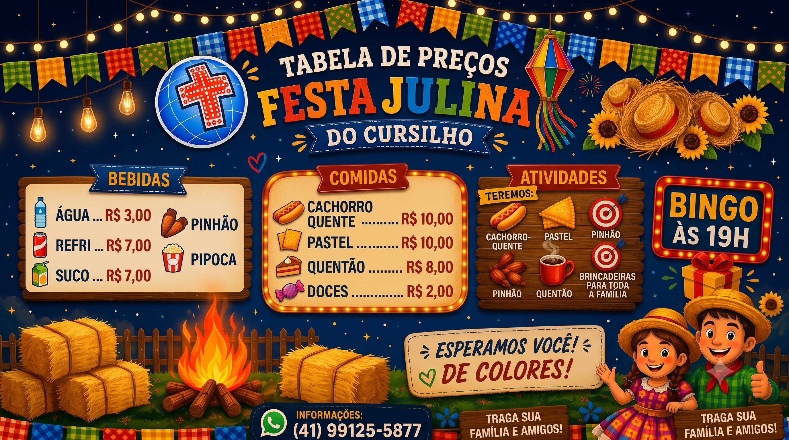 Tabela de Preços da Festa Julina